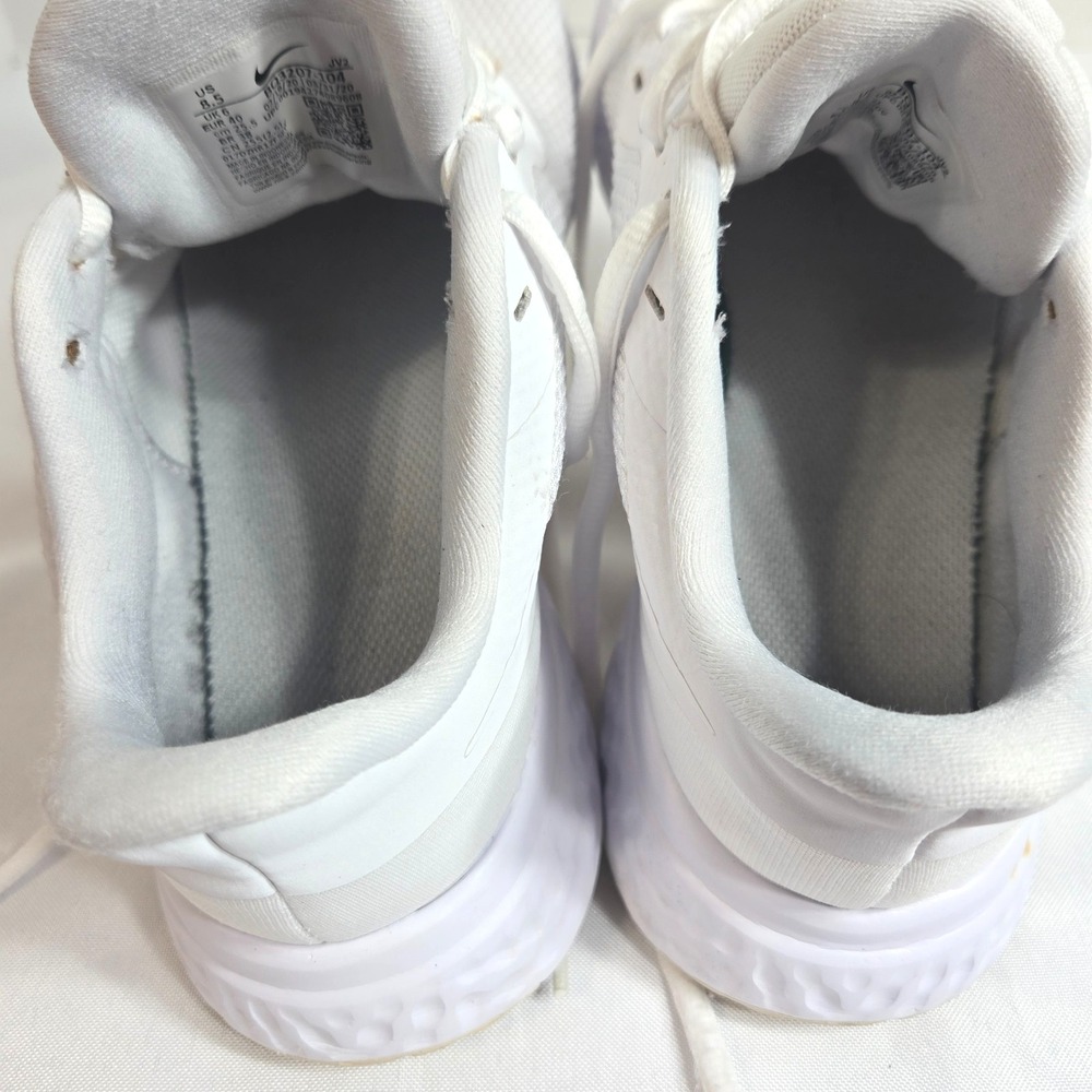 Nike Revolution 5 Women's sz 8.5 Triple White Running Shoe/Sneaker BQ 3207-104 - Picture 8 of 9